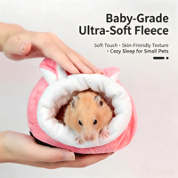 Nid en coton chaud pour hamster CHUUYU PET, design mignon ours doré, tailles S/M/L, garde au chaud toute l'année