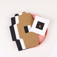 Cartes d'emballage de bijoux personnalisées de haute qualité, imprimées sur papier kraft, pliables, pour boucles d'oreilles, bagues, colliers