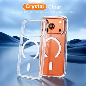 Funda Magnética Transparente de TPU HD Bayer para iPhone 11 12 13 14 15 16 17 Pro Max, con Carga Magnética - Product Image 2