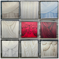 Grande bannière personnalisée en tissu polyester, toile tendue pour scène, type housse de coussin, pour mariage, photomaton, exposition, toile de fond, présentoir