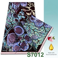 Tissu Organza Africain Biologique Doré de Haute Qualité, Imprimé Nigérian, 6 Yards, Poids Moyen, pour Robes Femme, Fille et Garçon, 100% Coton