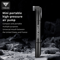 Pompe à vélo universelle TOSUOD haute pression 80-130 PSI, gonfleur de pneus portable avec valve Schrader et tuyau d'air pour vélo électrique et ballon de basket