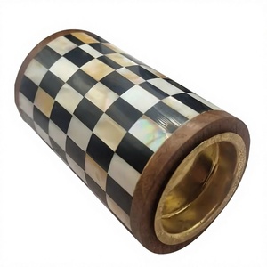 Quemador de Incienso de Resina con Incrustaciones de Nácar, Estilo Majestic Aura, Soporte de Incienso de Lujo para Interiores Árabes - Product Image 1