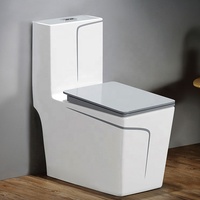 Toilette de luxe au sol WC en céramique or blanc Toilette de couleur Toilette allongée
