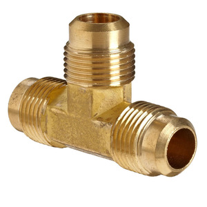 3/8 \ "X 3/8 \" X 3/8 \ "<span class=keywords><strong>Raccord</strong></span> de Tube <span class=keywords><strong>en</strong></span> <span class=keywords><strong>T</strong></span> évasé <span class=keywords><strong>en</strong></span> laiton Adaptateur de tuyau basse pression pour <span class=keywords><strong>Propane</strong></span> LP et <span class=keywords><strong>gaz</strong></span> naturel - Product Image 4