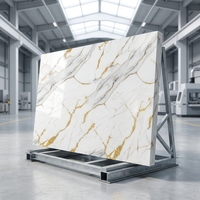 Panneau mural moderne en WPC à impression numérique, imitation marbre, imperméable, écologique, 1220x2440mm, 3mm, avec revêtement UV