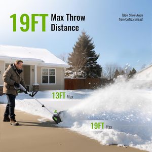 Souffleuse à neige sans fil 21V, moteur sans balais 1000W, souffleuse à neige industrielle - Product Image 5
