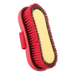 Horshi Factory Brosse de bain pour <span class=keywords><strong>chevaux</strong></span> et fournitures de toilettage Brosse éponge antidérapante à prise souple Violet/Rouge - Product Image 5