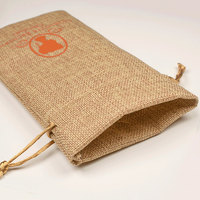 Nouveau design écologique de bonbons en jute et lin pochette d'emballage cadeau sacs à cordon de voyage pour bijoux