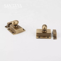 Loquet de porte Santaya vintage en laiton massif, serrures de sécurité, boucle, quincaillerie de porte d'hôtel, accessoires en bronze