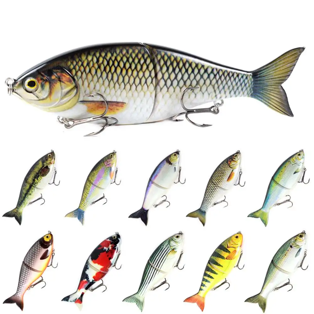 17.8cm 82G Multi Jointed Slide Bait Lifelike Wobblers Fishing Lures Sea Sinking Two Sections Big Game Glider Swimbait for Fresh