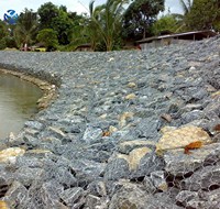 2.7MM 8x10 Galvanisé à chaud Nouveau matériau en alliage d'aluminium Contrôle des inondations Pierre Mur de soutènement Gabion Treillis métallique Pierre Protection
