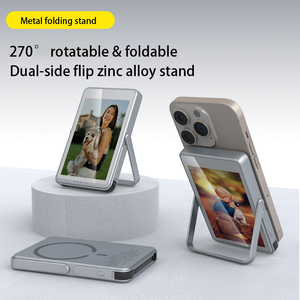 Batería portátil mini con pantalla de tinta electrónica, carga inalámbrica magnética de 5000 mAh, con cable integrado y logotipo personalizado, gran éxito de ventas. - Product Image 4