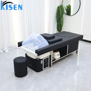 Kisen Commercial Shampoo <b>Bed</b> with Japanese Head Spa Foot Bath Hydro Circulation <b>LED</b> Steam Therapy Salon Luxury Machine - Product Image 4