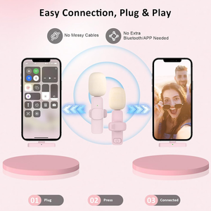 Micrófono Lavalier Inalámbrico Dinámico Mini para iPhone y Android, con Conector Tipo C, Modelo K9, para Grabación de Videos en YouTube - Product Image 4