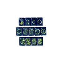 Juego de Fichas de Mahjong Personalizadas, Estilo Americano de Lujo Moderno, Fichas de Mahjong Americanas de Una Sola Capa, Juego Acrílico Portátil para 4 Jugadores, Entretenimiento