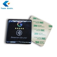 Mini-étiquettes RFID intelligentes NFC en époxy, autocollants de table, puce NTAG213, carte de membre personnalisable, carte de visite, utilisation pour les paiements dans les restaurants