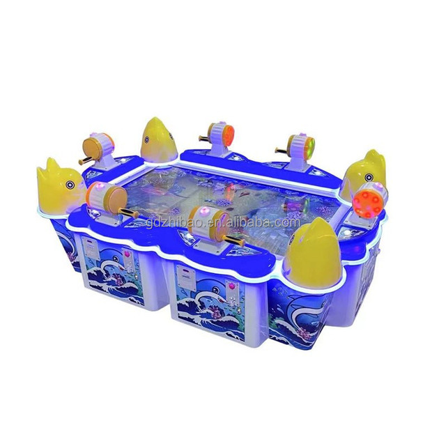Ocean King 6 Seats 55 Inch Fish Game Machine Cabinet 6 Players Fish Game Table 6 Stations Fish Machine Table for Kids