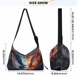 Sac à bandoulière imprimé pour femmes, sac à main Hobo avec fermeture éclair, sac à bandoulière pour les déplacements quotidiens, cadeau - Product Image 3