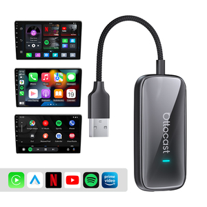 Adaptador Inalámbrico Portátil <span class=keywords><strong>Ottocast</strong></span> Más Rápido para <span class=keywords><strong>CarPlay</strong></span> y Android Auto Wifi <span class=keywords><strong>Carplay</strong></span> Aibox Modelo CA515-T con 1 Año de Garantía para Coches - Product Image 1