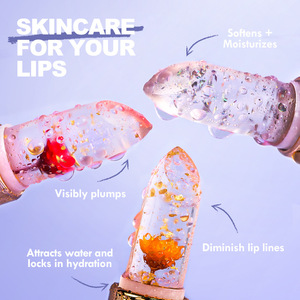 <span class=keywords><strong>Rouge</strong></span> à lèvres transparent changeant de couleur avec fleur sèche feuille d'or température hydratant <span class=keywords><strong>PH</strong></span> Logo personnalisé <span class=keywords><strong>rouge</strong></span> à lèvres - Product Image 3