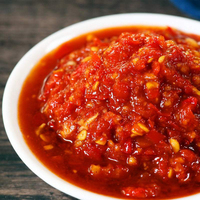 Pâte de piment rouge à assaisonnement chinois naturel de bonne qualité, pâte de piment à l'ail chaud