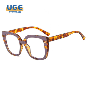 Nouveauté, monture optique surdimensionnée TR90 multicolores à imprimé léopard, lunettes anti-lumière bleue pour ordinateur, pour femmes, usage quotidien - Product Image 6