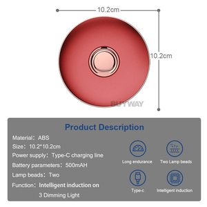 Bán buôn tùy chỉnh sang trọng vàng LED gương ánh sáng 1x Độ phóng đại PU khung <span class=keywords><strong>ABS</strong></span> Pin huy hiệu nhựa trang điểm gương Pocket <span class=keywords><strong>Box</strong></span> - Product Image 3