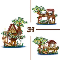 Ensemble de blocs de construction 3 en 1, thème Maison dans les Arbres et Chalet Fantaisie, style Cabane de Sorcier, pour jouets de collection et d'exposition