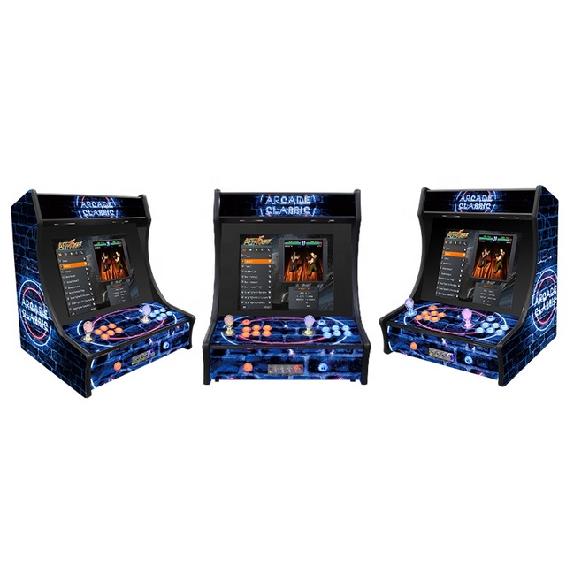 Coin-Operated 3D Arcade Machine - Multi-Game Retro Bartop Cabinet with LED Screen | Tabletop Design for Home & Commercial Use