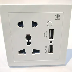 LEDEAST WSA52 220V EU UK Universal Standard Remote Control Voice Control tuya Wifi or Zigbee Smart Wall Socket With USB Ports