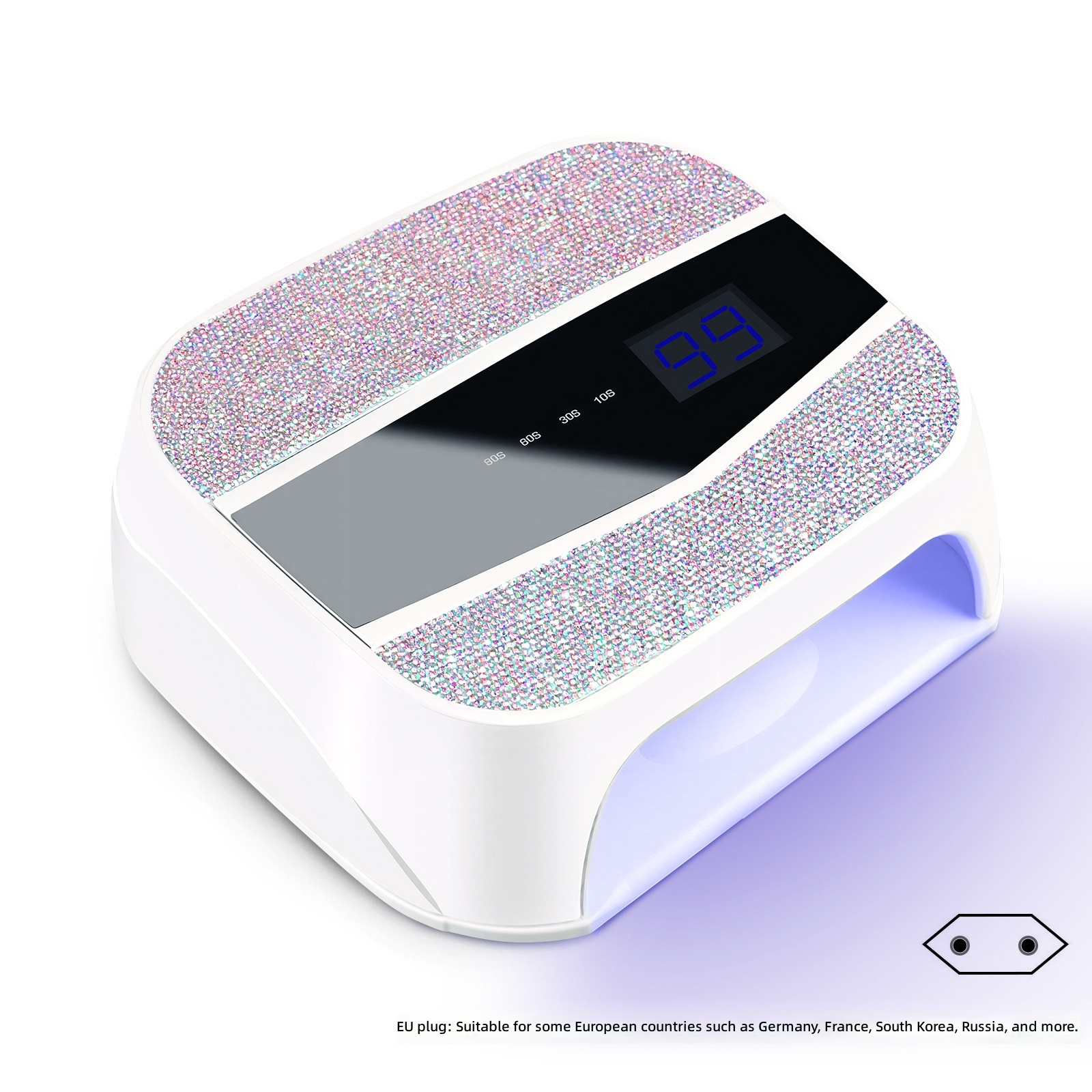 Diamond-encrusted nail lamp 1012-European standard