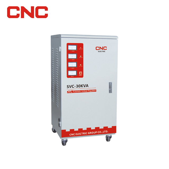 High Quality 380V-24V 10KVA Three Phase Power Transformer LCD Display Power Voltage Regulator for SVC 50Hz Frequency
