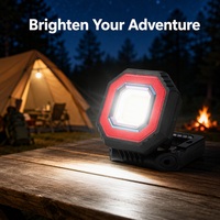 Lampe de travail magnétique mini USB rechargeable haute puissance, étanche, ultra-lumineuse, pour extérieur, autonomie 2-10h, base réglable à 180°, idéale pour la randonnée et la pêche