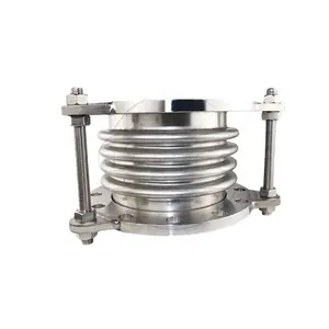 Vapor flexível Din flange ss metal expansão fole compensador de escape para forno indústria dessulfuração de gases de combustão equipamentos