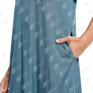 Ropa musulmana árabe modesta y transpirable Thobe para <span class=keywords><strong>hombre</strong></span> marroquí lista para usar con logotipo personalizado bordado ODM Supply - Product Image 6