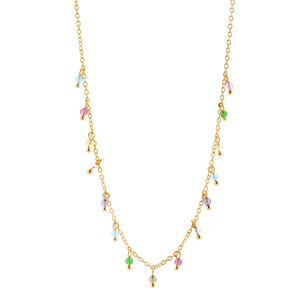 Daidan Beaded <strong>Necklace</strong> <strong>Boho</strong> <strong>Necklace</strong> Silver 925 Gold Plated Jewelry Green Purple Colorful 18K Gold Choker Beaded <strong>Necklace</strong> - Product Image 1