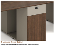 Postes de travail nordiques : mobilier de bureau moderne, simple, gris, modulaire, ergonomique, en MDF, avec tiroir