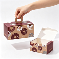 Boîte d'emballage jetable pour beignets, carrée ou rectangulaire, pour boulangerie, pain, pâtisserie, conteneur d'emballage général pour la vente à emporter quotidienne