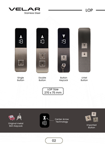 Panel de Botones de Acero Inoxidable para Elevador, Moderno, LOP COP, Simplex/Dúplex, Montaje en Pared, para Hotel, Apartamento y Centro Comercial - Product Image 6