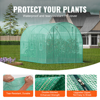 Grande serre tunnel de jardin avec fenêtres enroulables, serre portable pour plantes de jardin