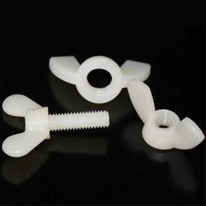<span class=keywords><strong>Tornillo</strong></span> de <span class=keywords><strong>Mariposa</strong></span> de Nailon Plástico Blanco y Negro de Alta Calidad - Product Image 4
