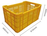 Panier en plastique empilable, caisse en plastique pour fruits et légumes