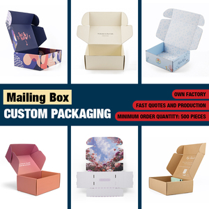 กล่องบรรจุภัณฑ์สีดำสำหรับขนส่ง ทำจากกระดาษลูกฟูก พิมพ์ลายทางด้านในแบบคลาสสิก พร้อมเทปฉีกพิมพ์ตัวอักษรยี่ห้อ  ใช้หมึกถั่วเหลือง แบบสั่งทำพิเศษ - Product Image 5