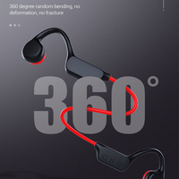 Écouteurs à conduction osseuse, casque sport à oreille ouverte, sans fil Bluetooth 5.3, étanche IPX8, lecteur MP3, écouteurs avec micro