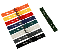 Bracelets de montre en silicone respirants à dégagement rapide 20 22 mm multicolores camouflage avec boucle ardillon tendance