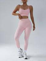 Ensemble de yoga deux pièces de luxe personnalisable pour femme, séchage rapide, respirant, anti-transpiration, dos nu, taille haute, pour entraînement cardio