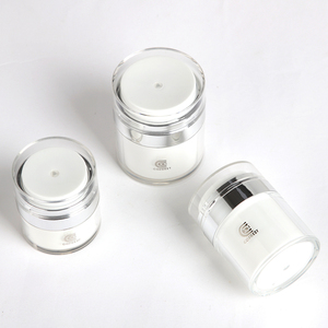 Wholesale Empty Pearl White 15ml 30ml 50ml Capacity Round Plastic <strong>Airless</strong> <strong>Pump</strong> <strong>Jar</strong> for Cosmetic Use - Product Image 5