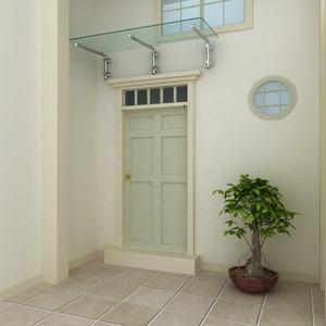 Soportes de Acero Inoxidable Resistentes para <span class=keywords><strong>Toldos</strong></span> de Vidrio Kinmade, Toldo de Vidrio Transparente para Exteriores, Vidrio Laminado - Product Image 2