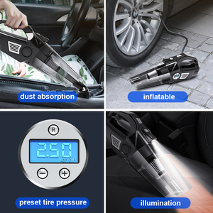 <span class=keywords><strong>Aspirateur</strong></span> à main 4-en-1 haute puissance pour voiture <span class=keywords><strong>avec</strong></span> jauge numérique de pression des pneus, affichage LED <span class=keywords><strong>et</strong></span> gonfleur de pneu portable. - Product Image 4